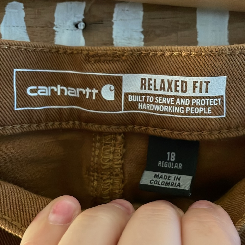 Carhartt Women's Straight Leg Pants - Brown - Picture 6 of 8